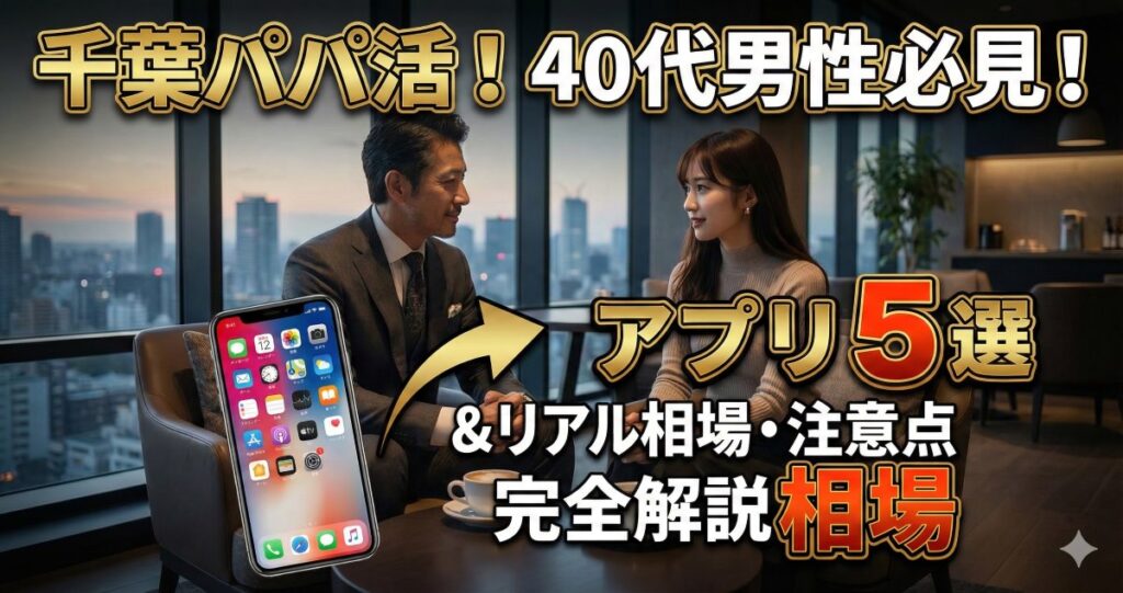 千葉でパパ活したい男性向け！おすすめアプリ5選とリアルな相場・注意点