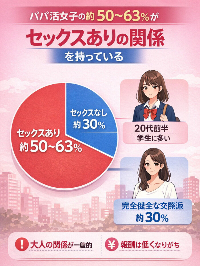パパ活でセックスする女子の割合は？関係ありの条件・相場・リスクを解説