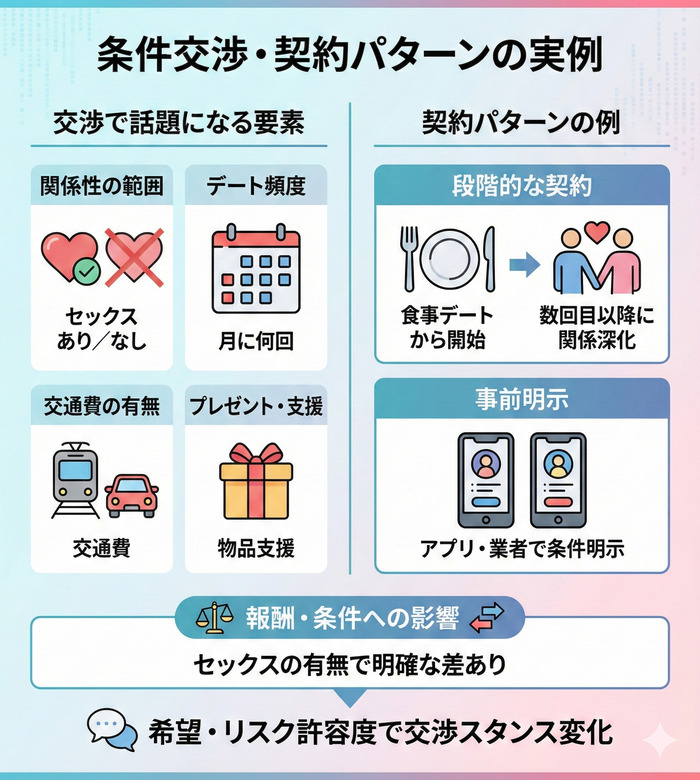 条件交渉と関係性のリアルなパターン