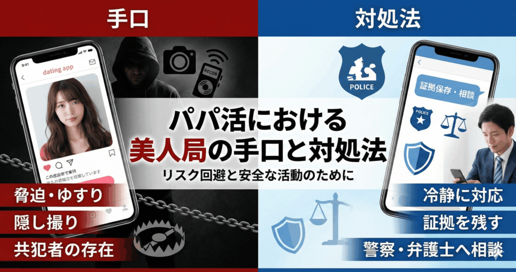 パパ活における美人局の手口と対処法