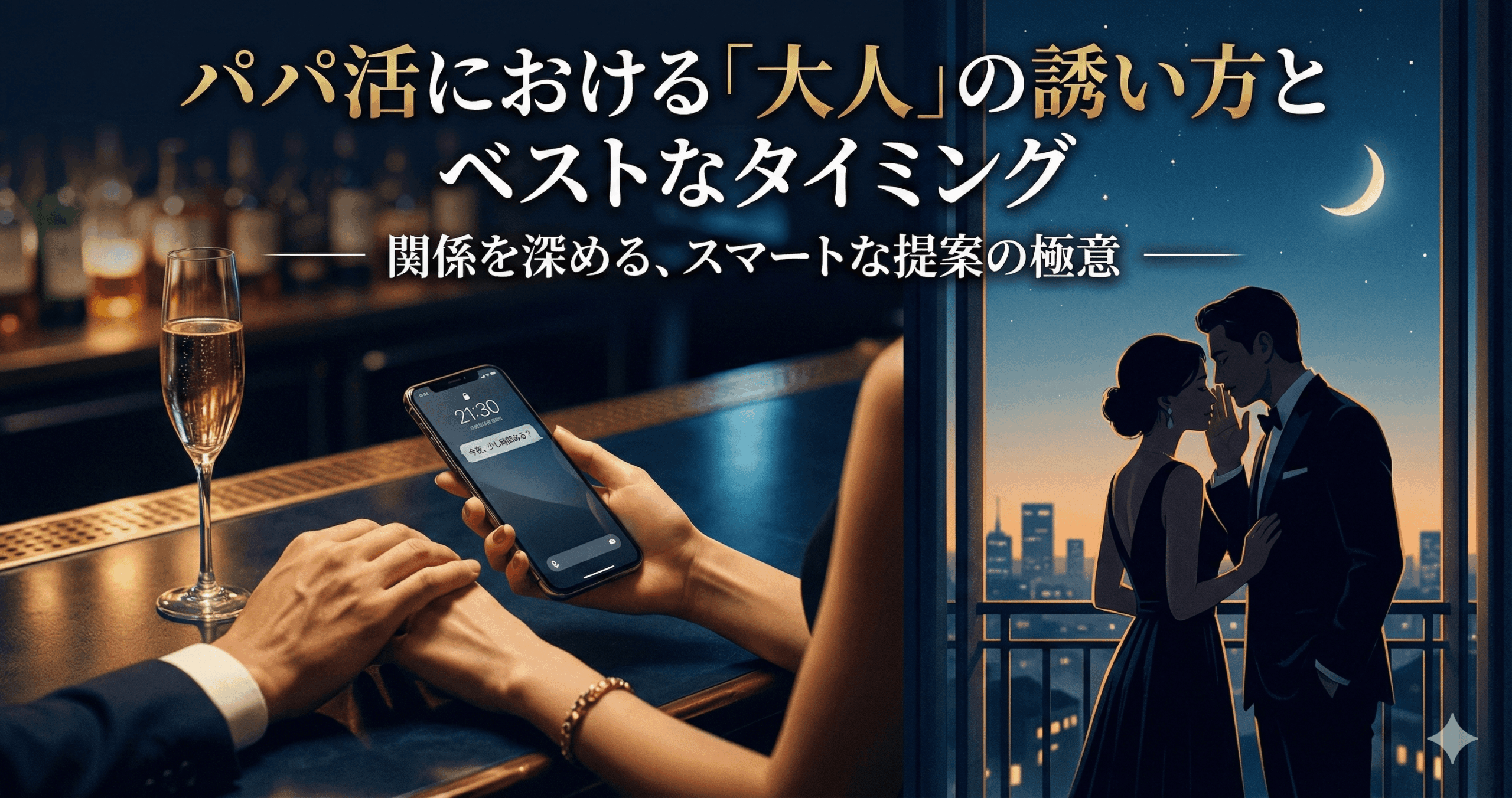 パパ活における「大人」の誘い方とベストなタイミング